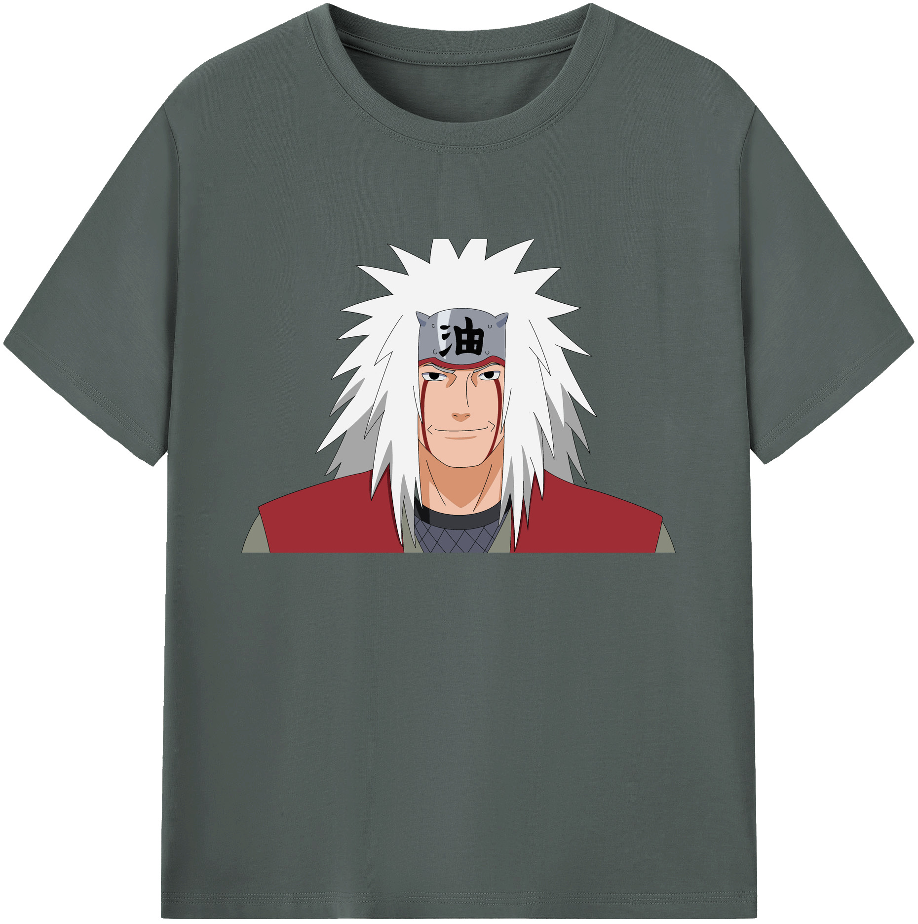 （画像用） NARUTO -ナルト- 自来也（じらいや） Jiraiya 綿100％ メンズ半袖Tシャツ｜肌触りやわらか＆通気性